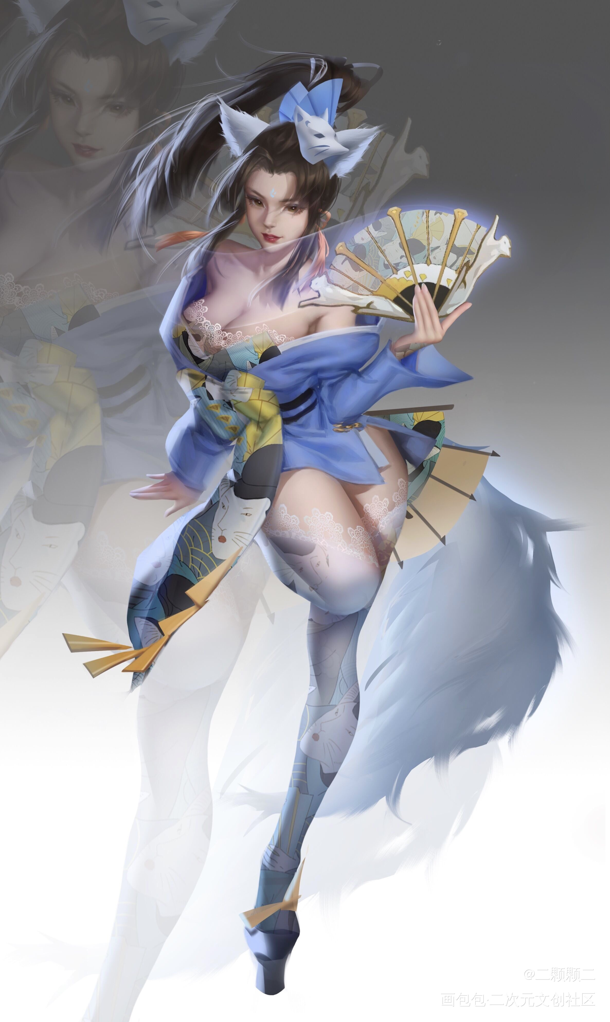 不知火舞_王者荣耀立绘厚涂同人不知火舞绘画绘画作品