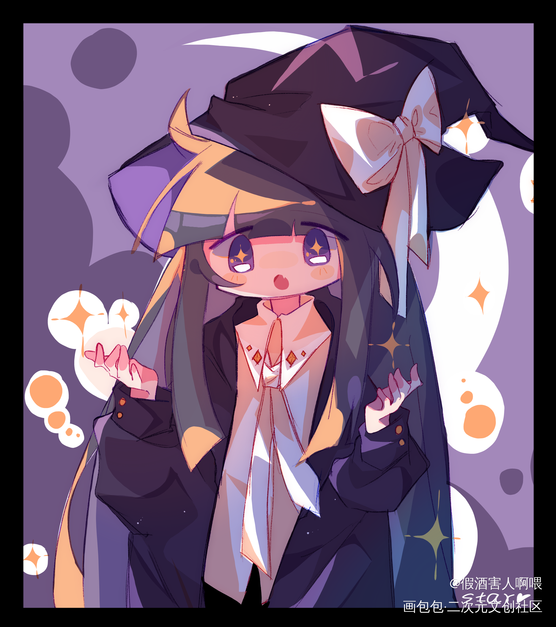小女巫_我在惊悚游戏里封神绘画作品