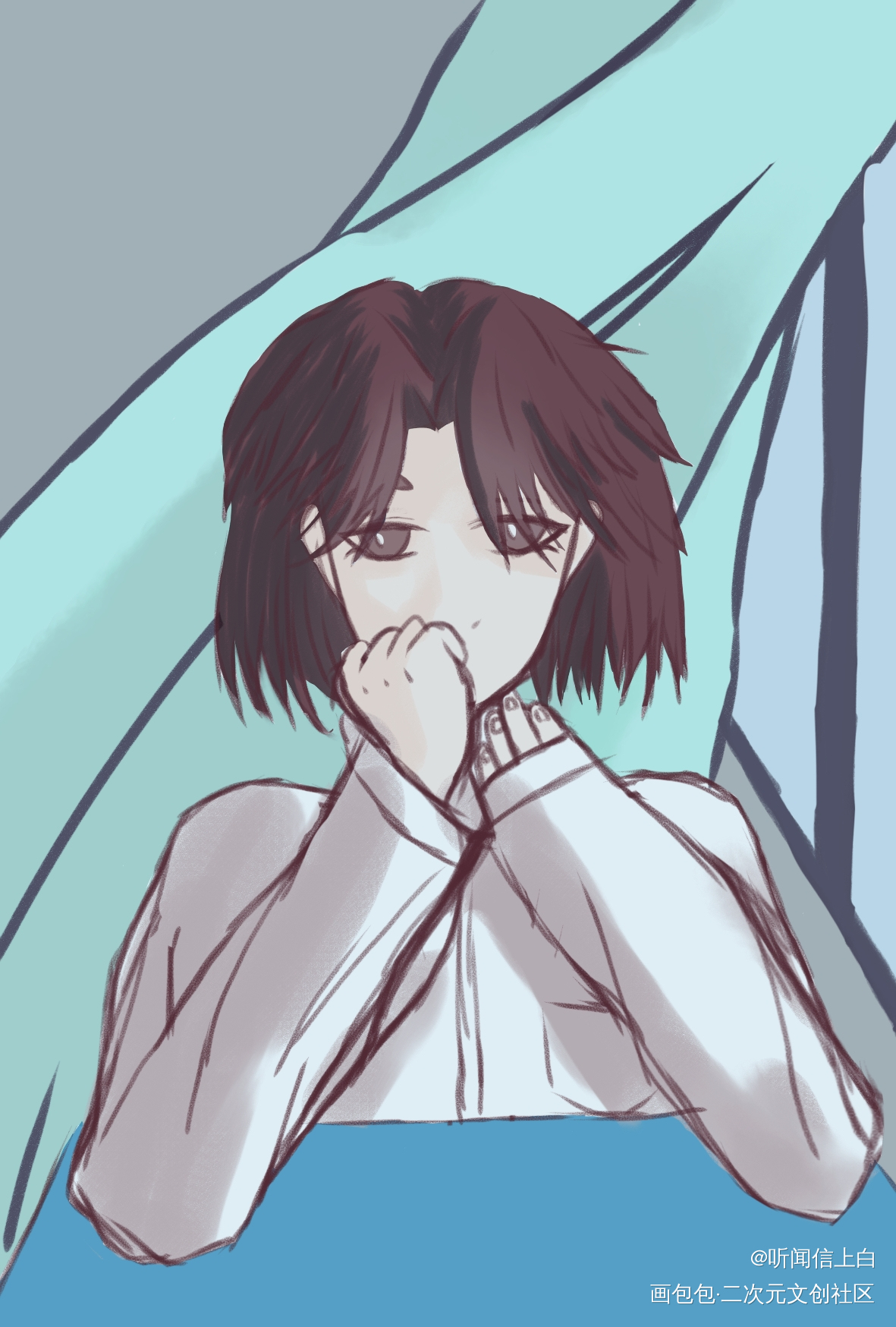 |｡･㉨･)っ♡_板绘涂绘画作品
