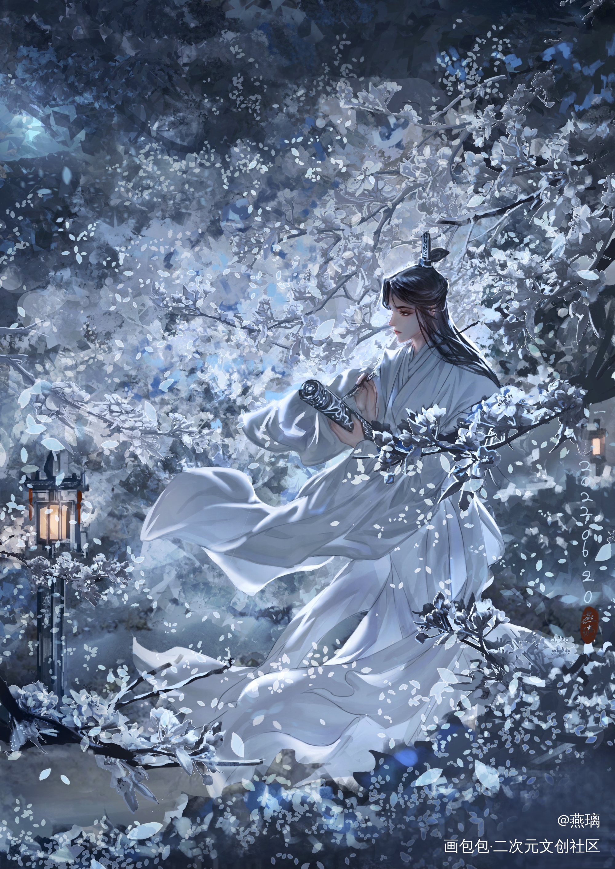 海棠未雨，梨花先雪_燃晚楚晚宁我要上首推我要上首页绘画作品