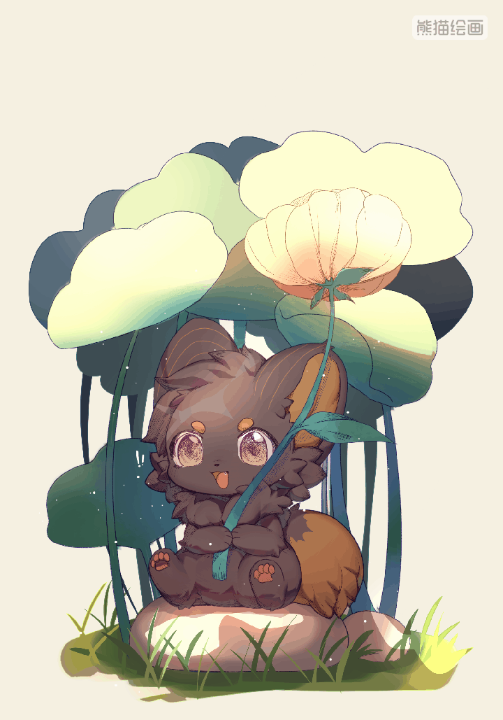 夏天（动图）_兽设绘画oc绘画作品