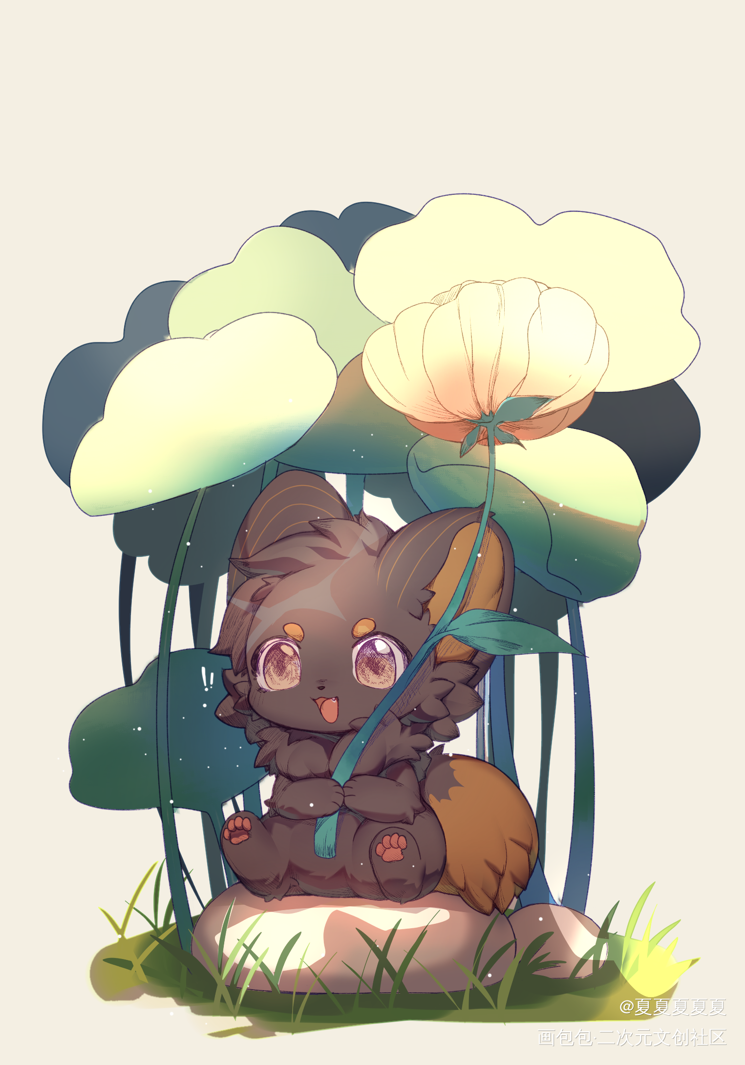 夏天（动图）_兽设绘画oc绘画作品