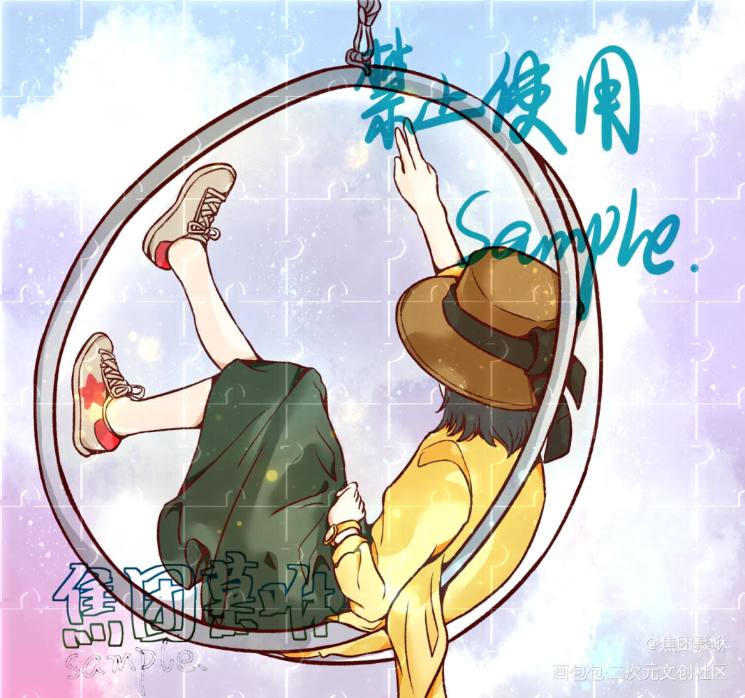 稿稿_指绘摸鱼约稿绘画绘画作品