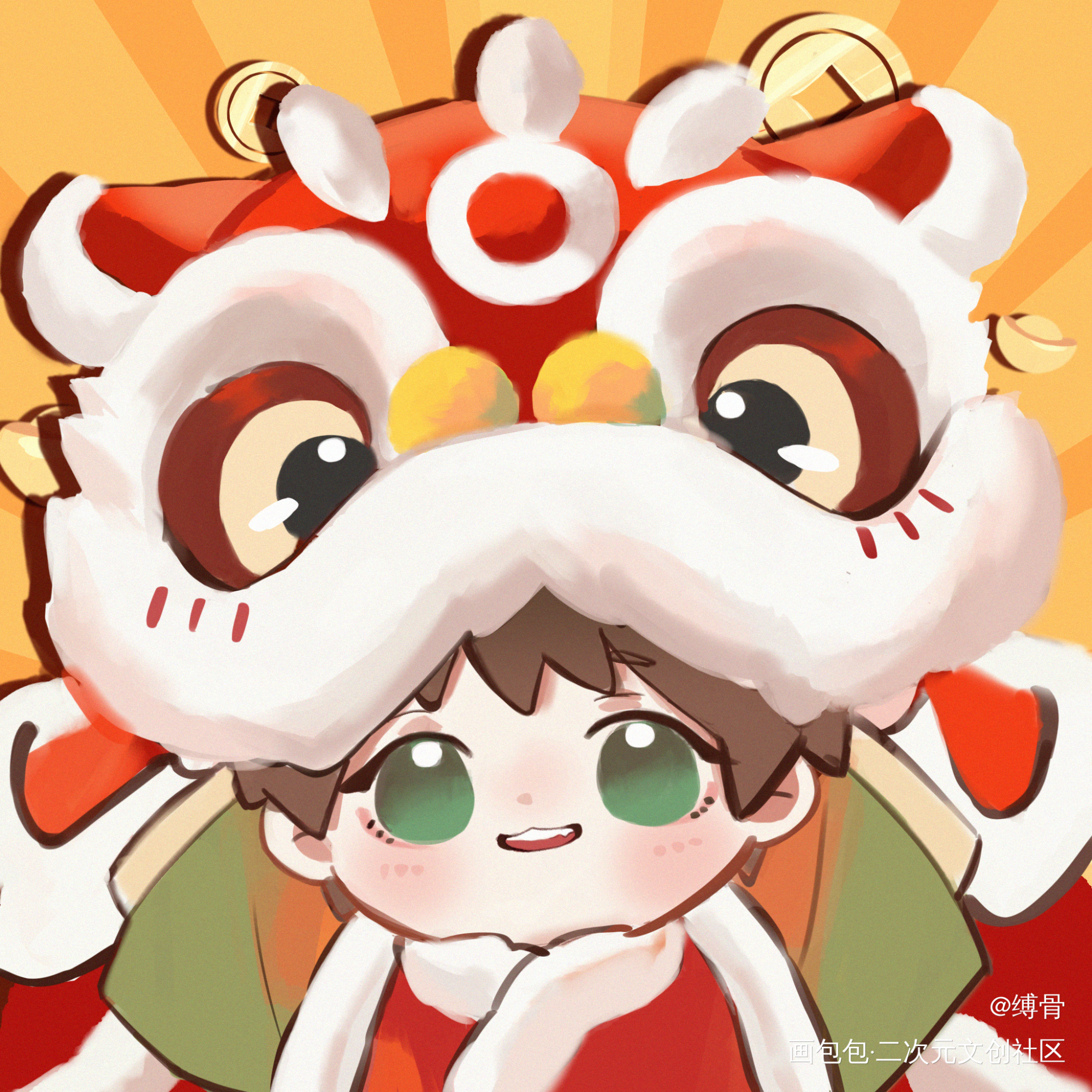 小狮子二号出击！_盗墓笔记瓶邪吴邪绘画作品