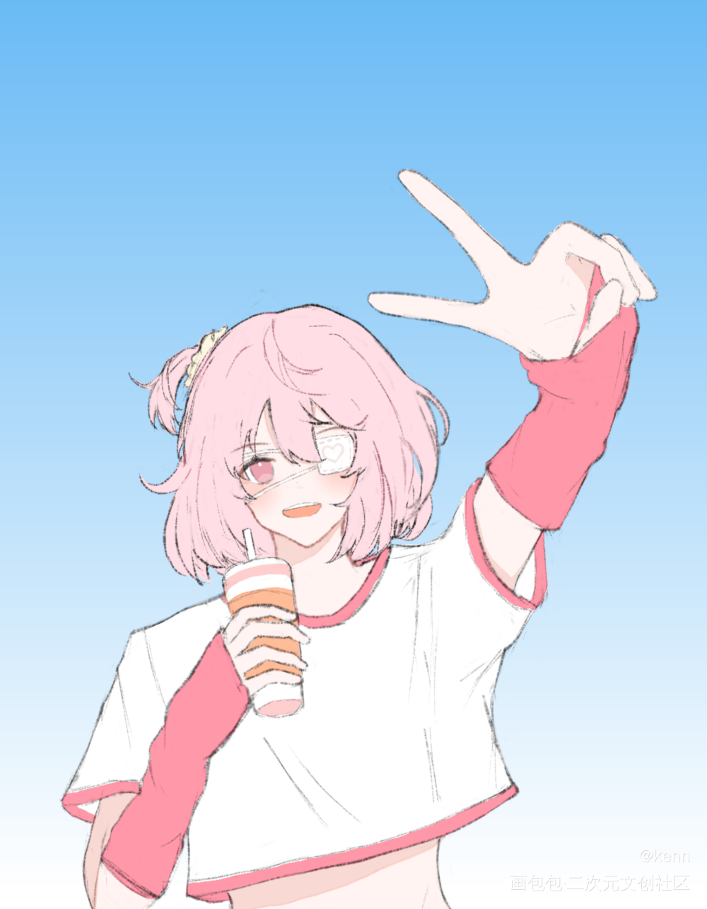 粉色_板绘涂绘画作品