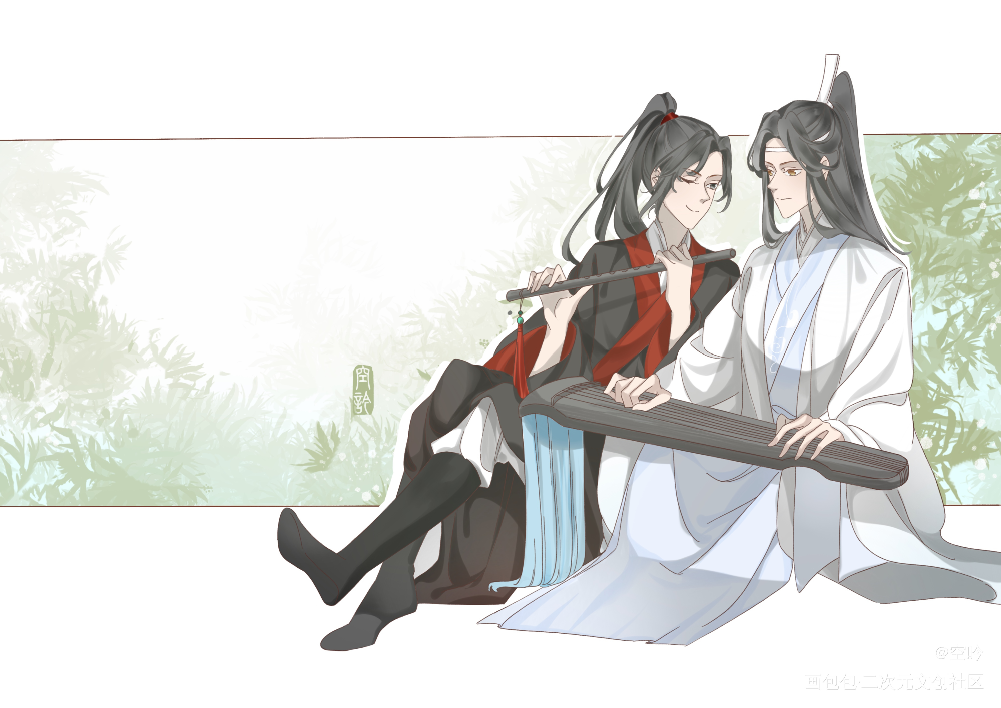 合奏_魔道祖师忘羡绘画作品