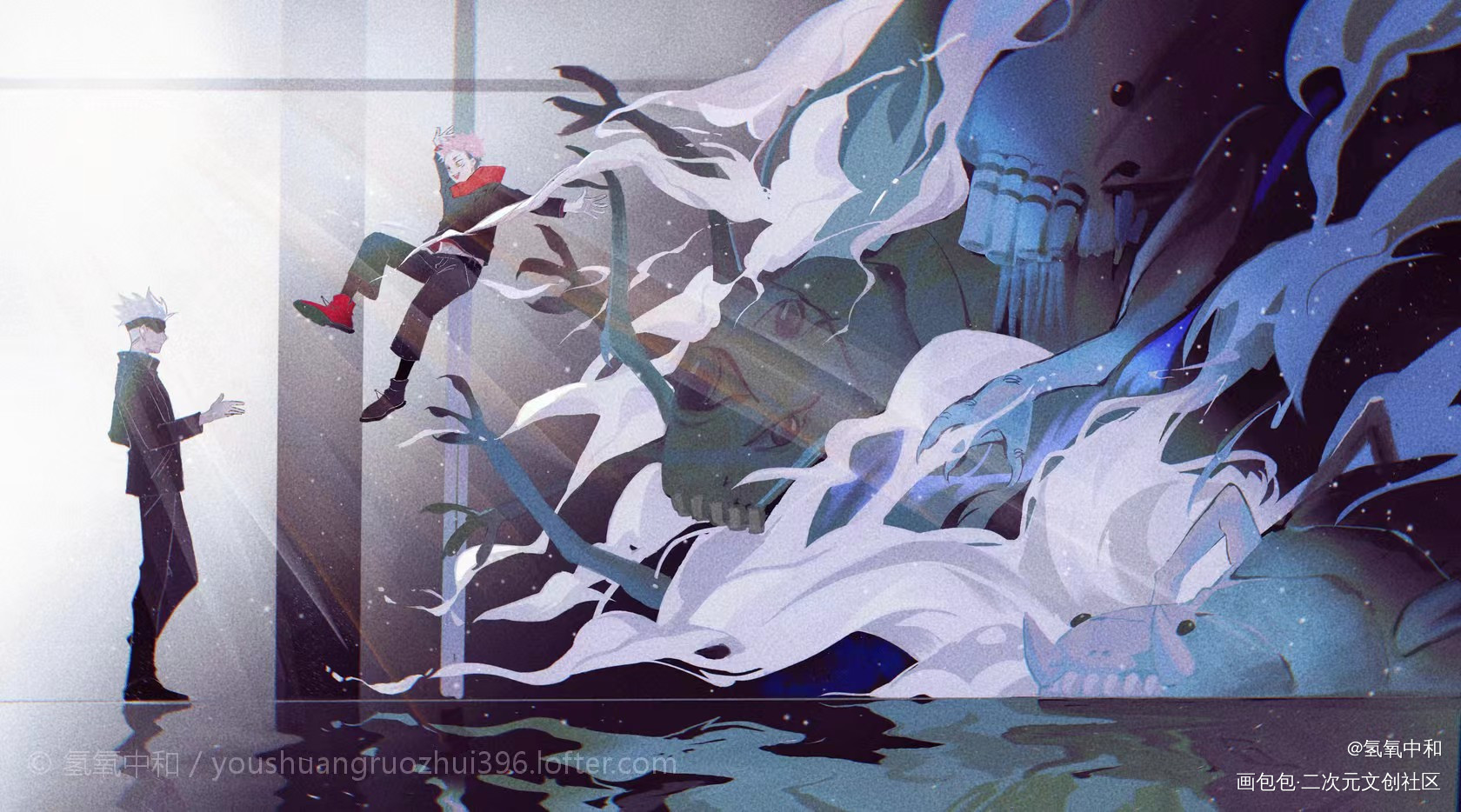 _咒术回战五悠绘画作品