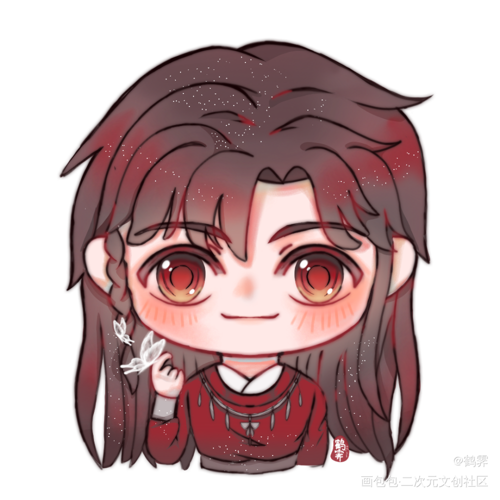 摸只花花_天官赐福天官赐福动画花城Q版指绘绘画作品