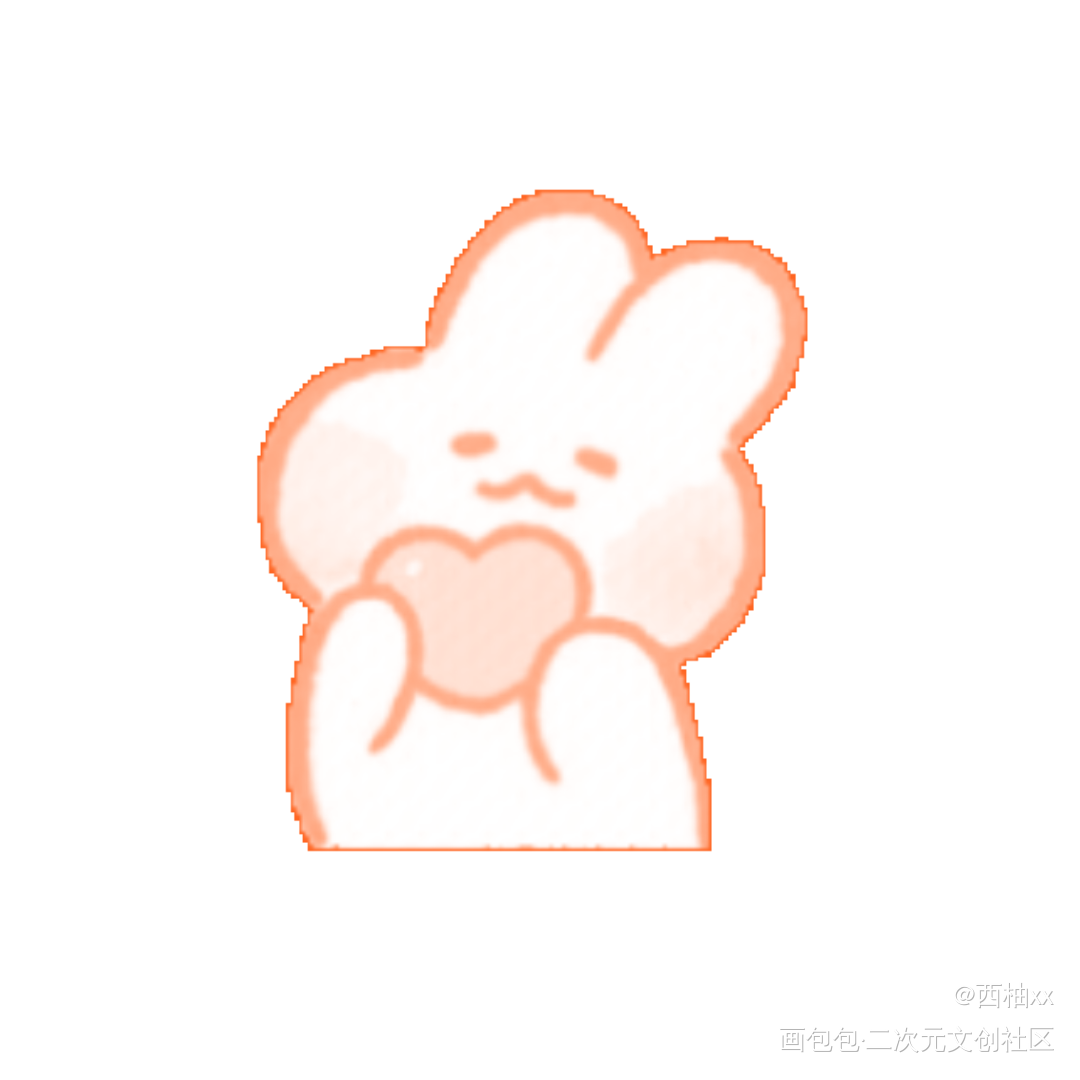 小兔子_手绘绘画作品