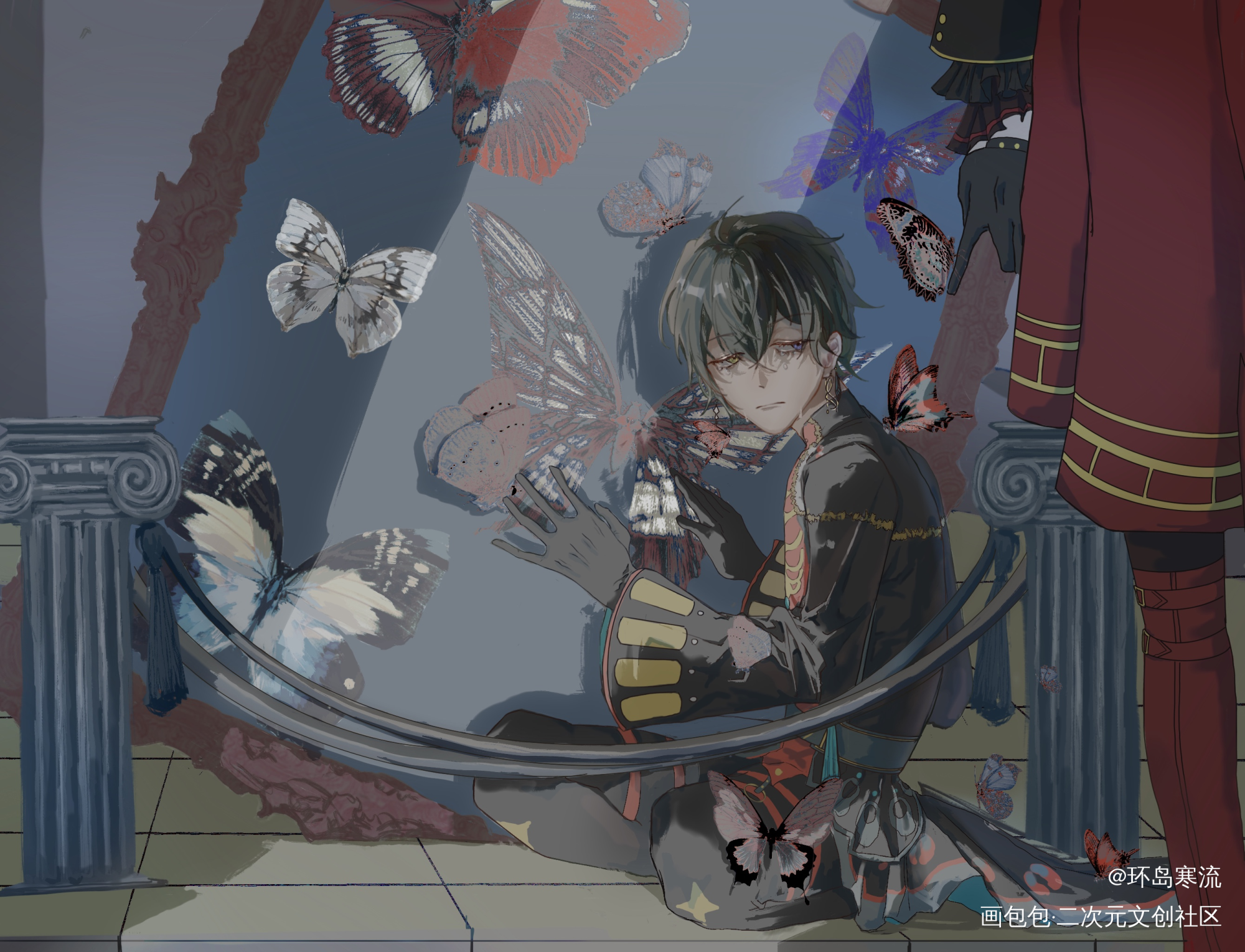 黑暗中的你_偶像梦幻祭绘画作品