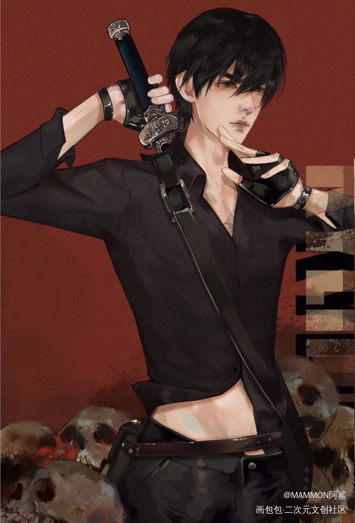 张家最后的族长_盗墓笔记张起灵绘画作品