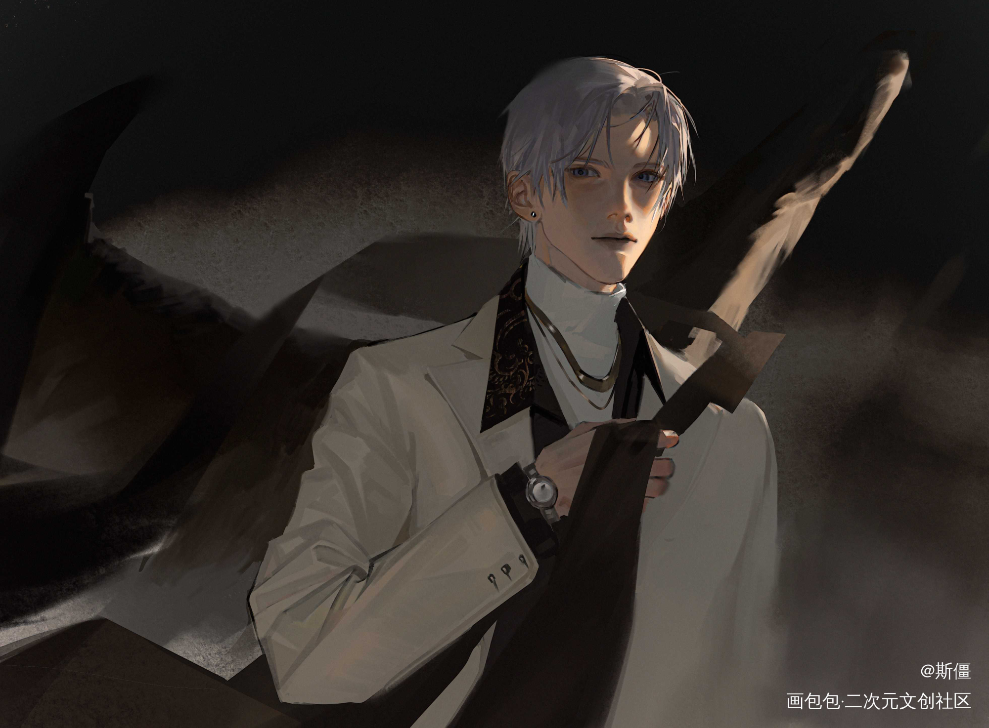 ~_光与夜之恋查理苏绘画作品