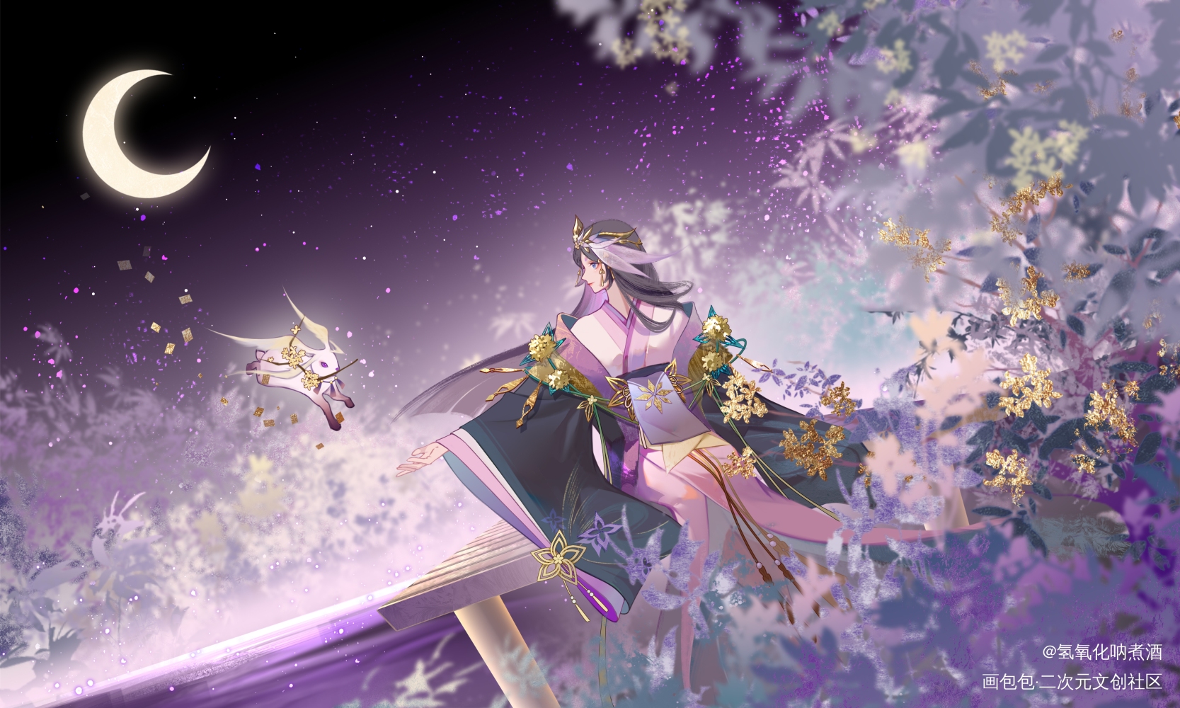 因幡辉夜姬_阴阳师板绘涂因幡辉夜姬绘画作品