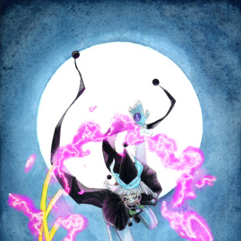 24的开票图www_申公豹手绘水彩同人藤崎龙封神演义绘画作品