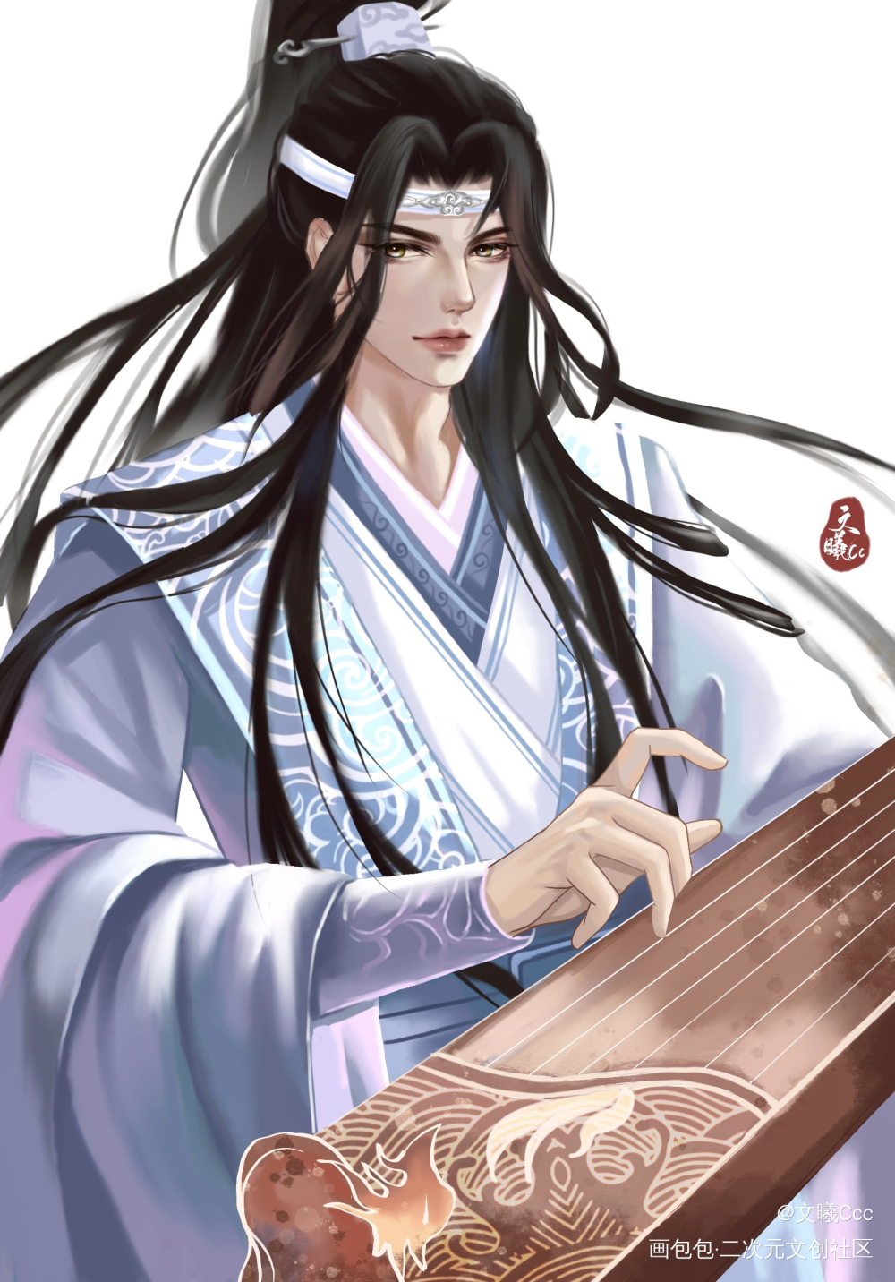 姑苏蓝氏却当真是出情种 求关注_魔道祖师忘羡蓝湛蓝忘机绘画作品