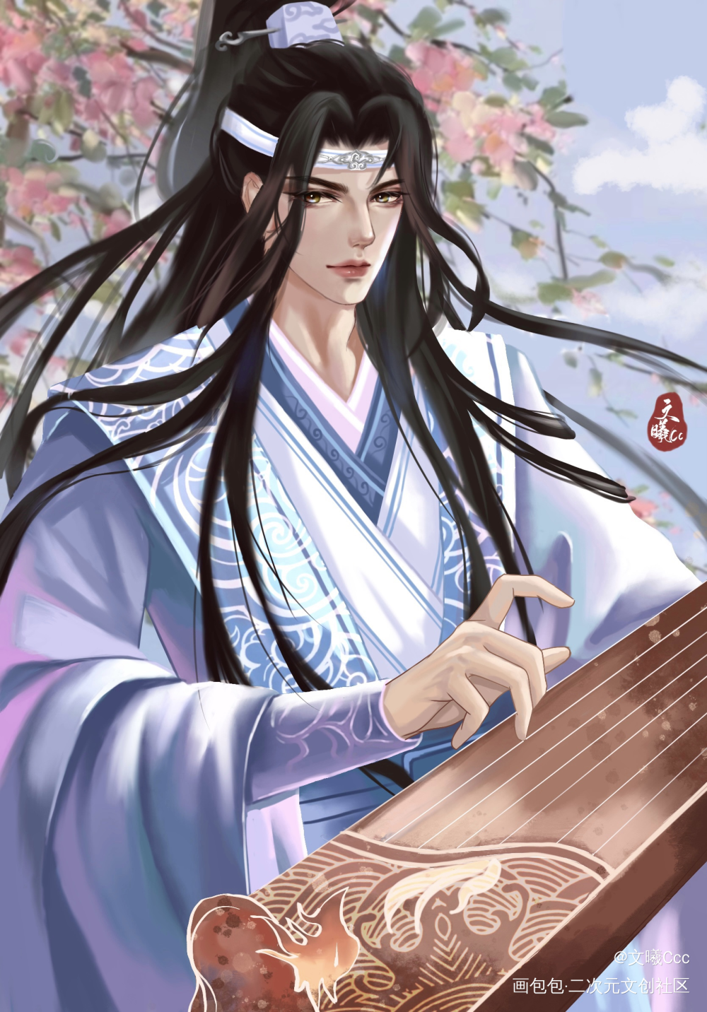 姑苏蓝氏却当真是出情种 求关注_魔道祖师忘羡蓝湛蓝忘机绘画作品