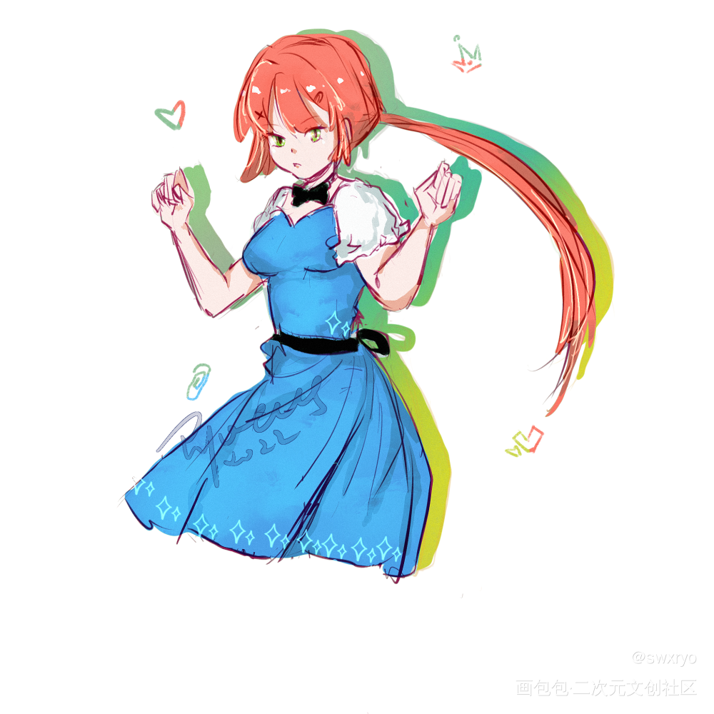 跳下来～_板绘涂绘画作品
