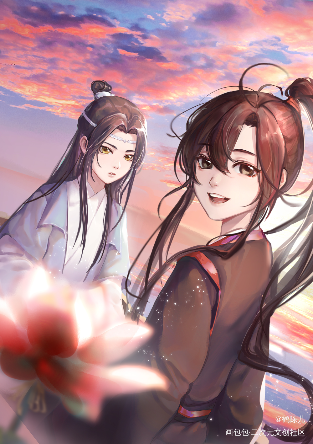 采莲_魔道祖师绘画作品