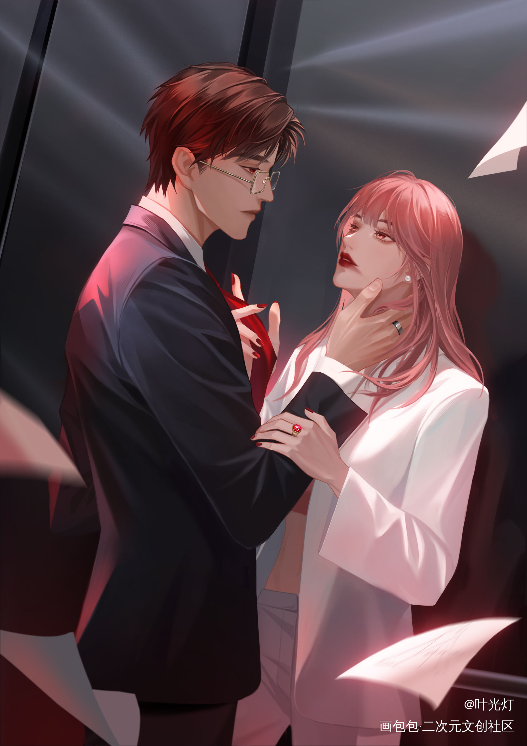 陆沉_光与夜之恋陆沉绘画作品