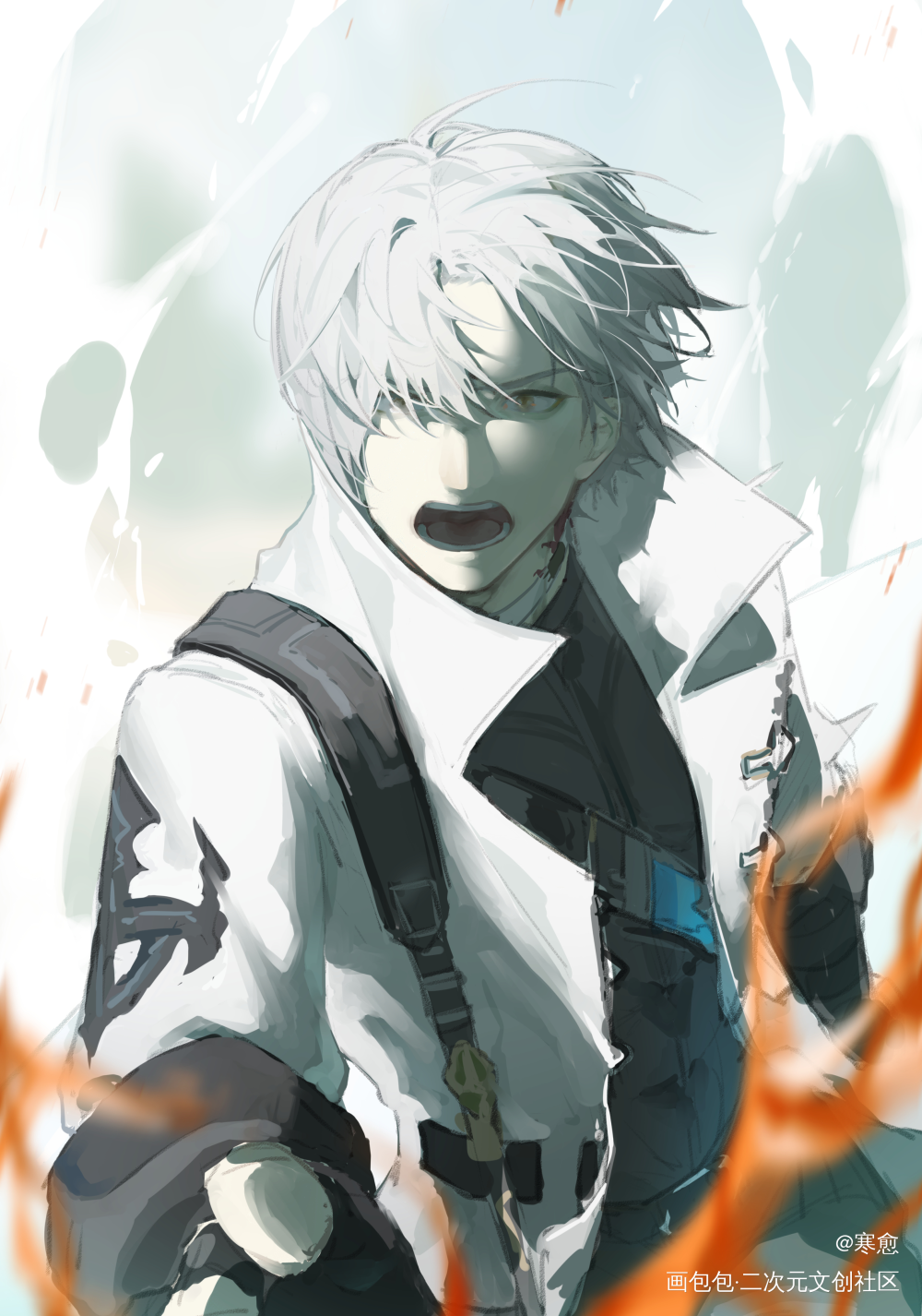 “你没事吧？！”_桑克瑞德ff14FFXIV绘画作品