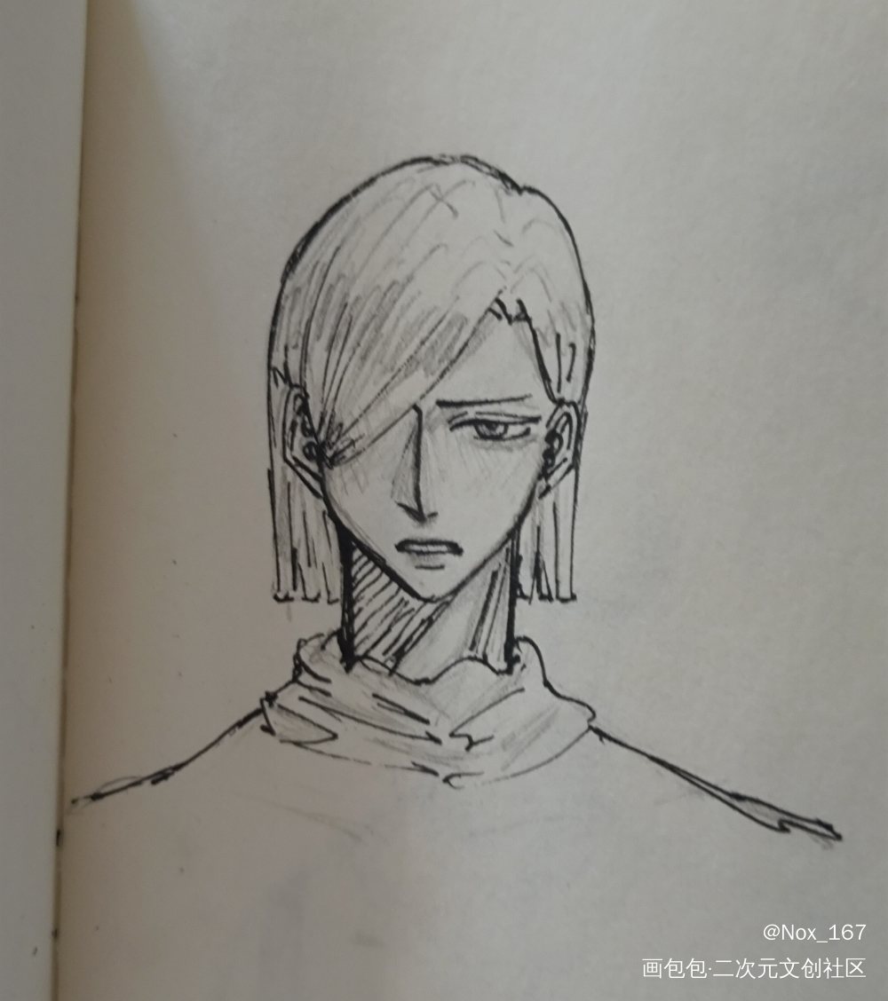 发发_铅笔接稿画画绘画练习摸鱼绘画作品
