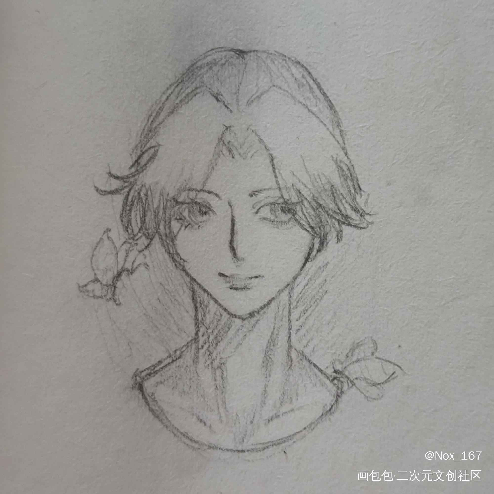 发发_铅笔接稿画画绘画练习摸鱼绘画作品