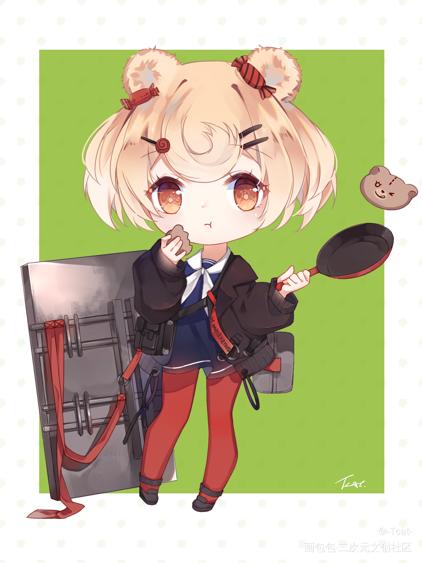 明日方舟古米_明日方舟立绘赛璐璐平涂日系Q版同人绘画作品