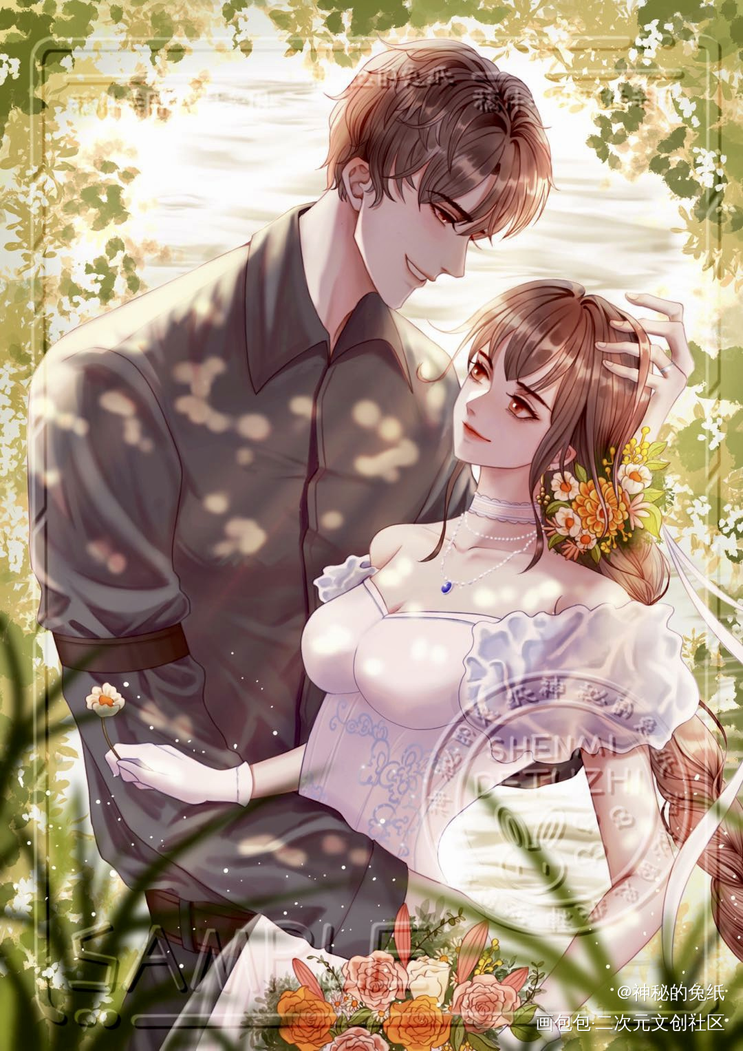 女配的完美爱情：给书店的稿子_平涂同人女配的完美爱情板绘绘画绘画作品