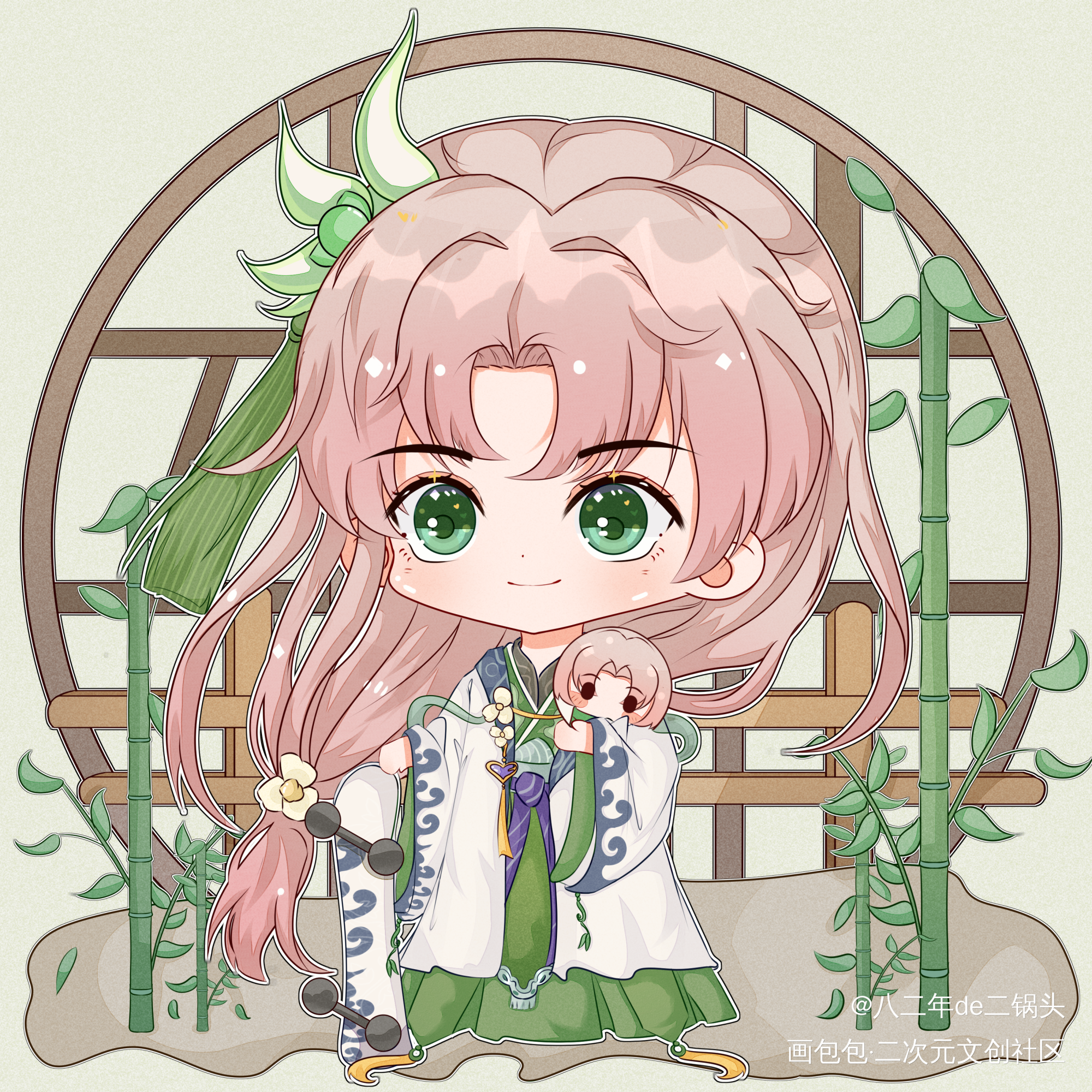 叮，龙井虾仁来啦_食物语龙井虾仁日系Q版我要上首推同人绘画作品