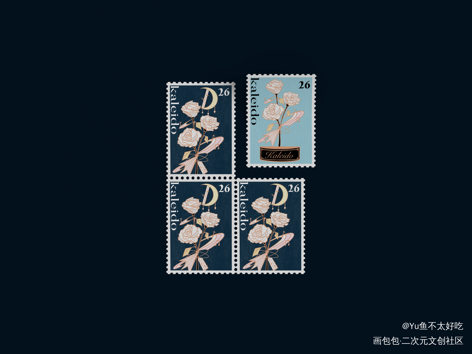 营业悖论｜明信片，信封，邮票_营业悖论方觉夏平面设计信封明信片稚楚绘画作品