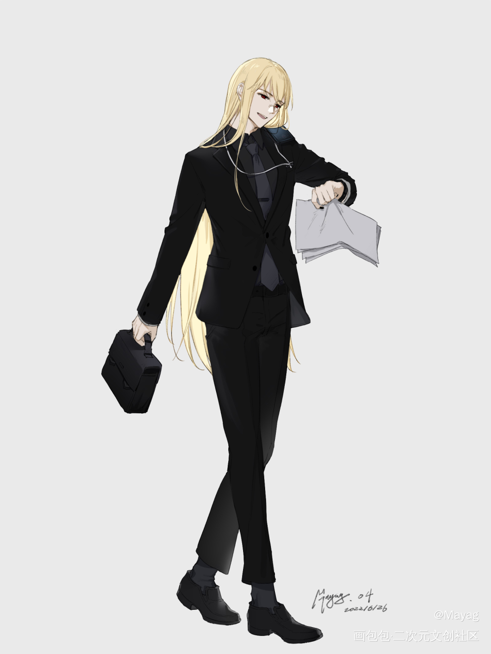 日绘day4_幽冥立绘摸鱼绘画原创oc绘画作品