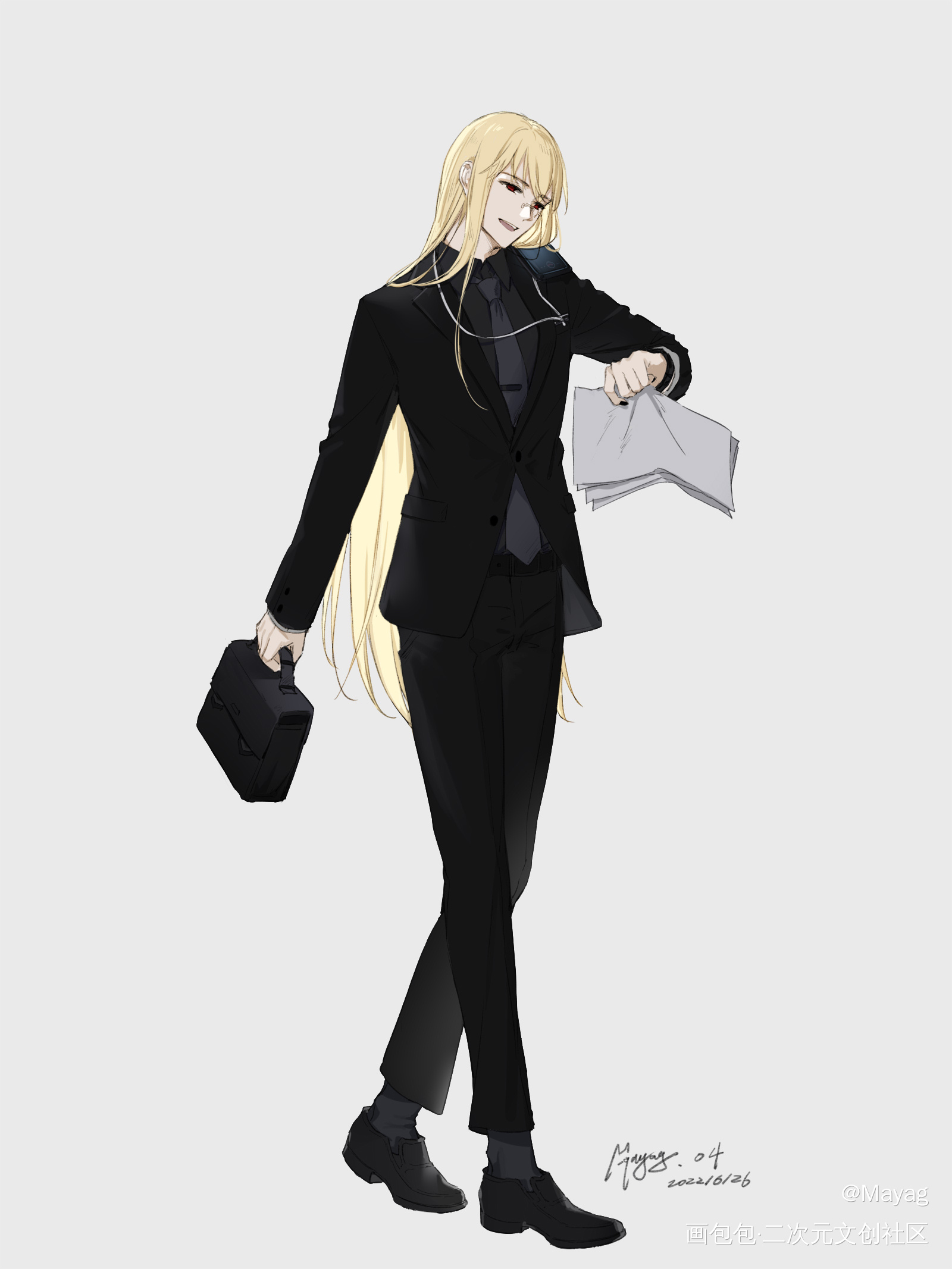 日绘day4_幽冥立绘摸鱼绘画原创oc绘画作品