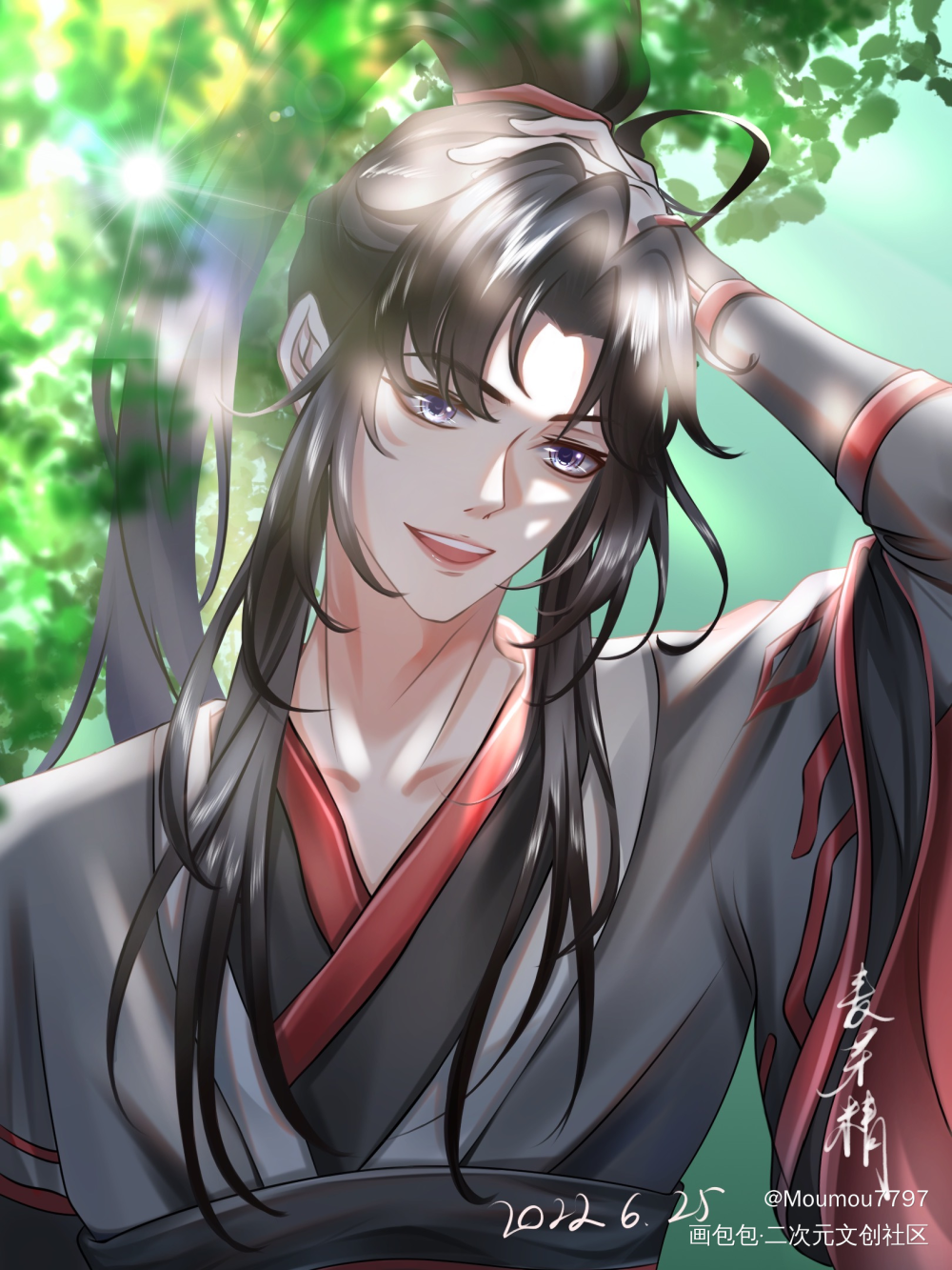 羡羡_魔道祖师魏无羡头像同人绘画作品