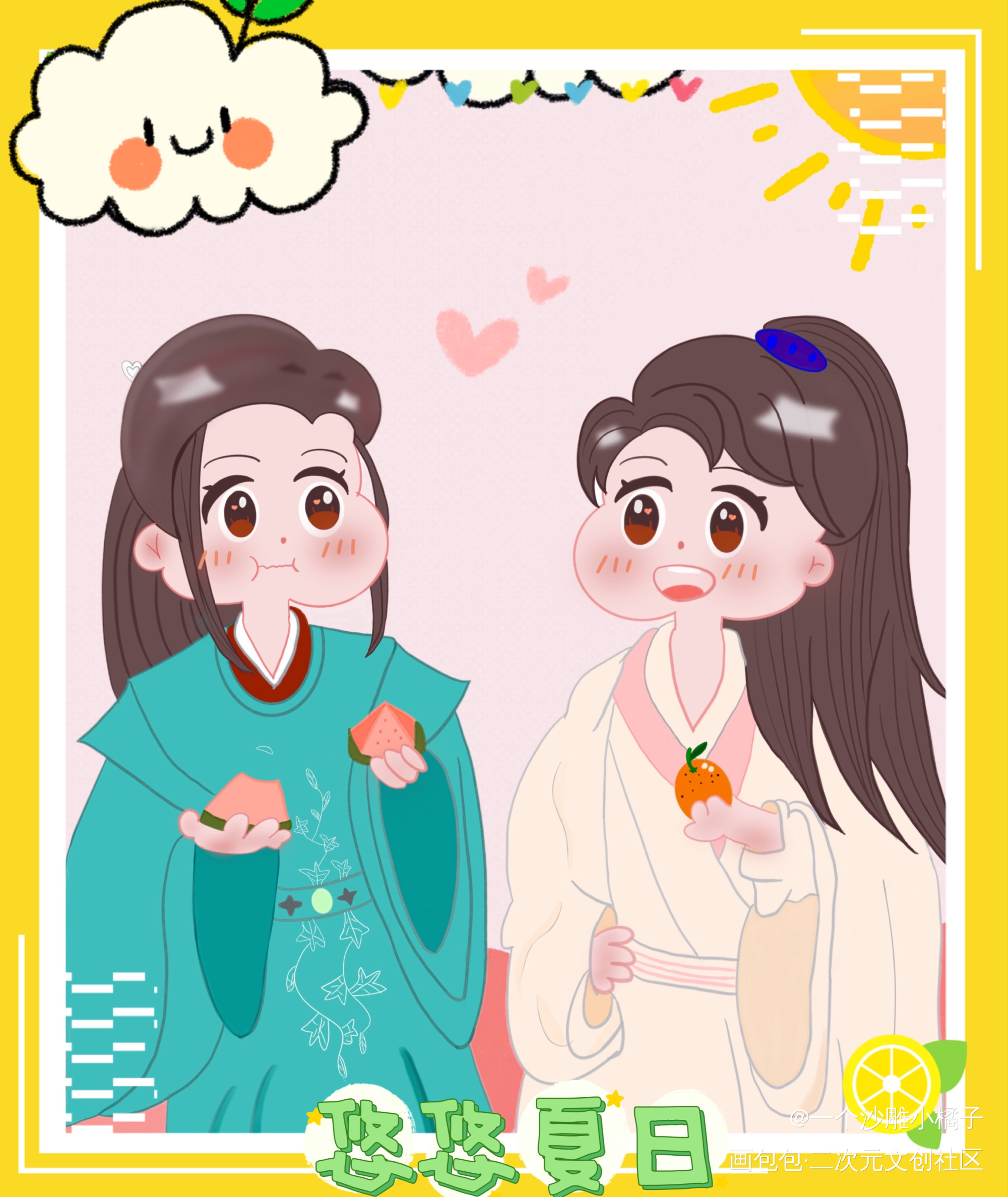 温温絮絮吃瓜日常🍉_山河令温周俊哲绘画作品