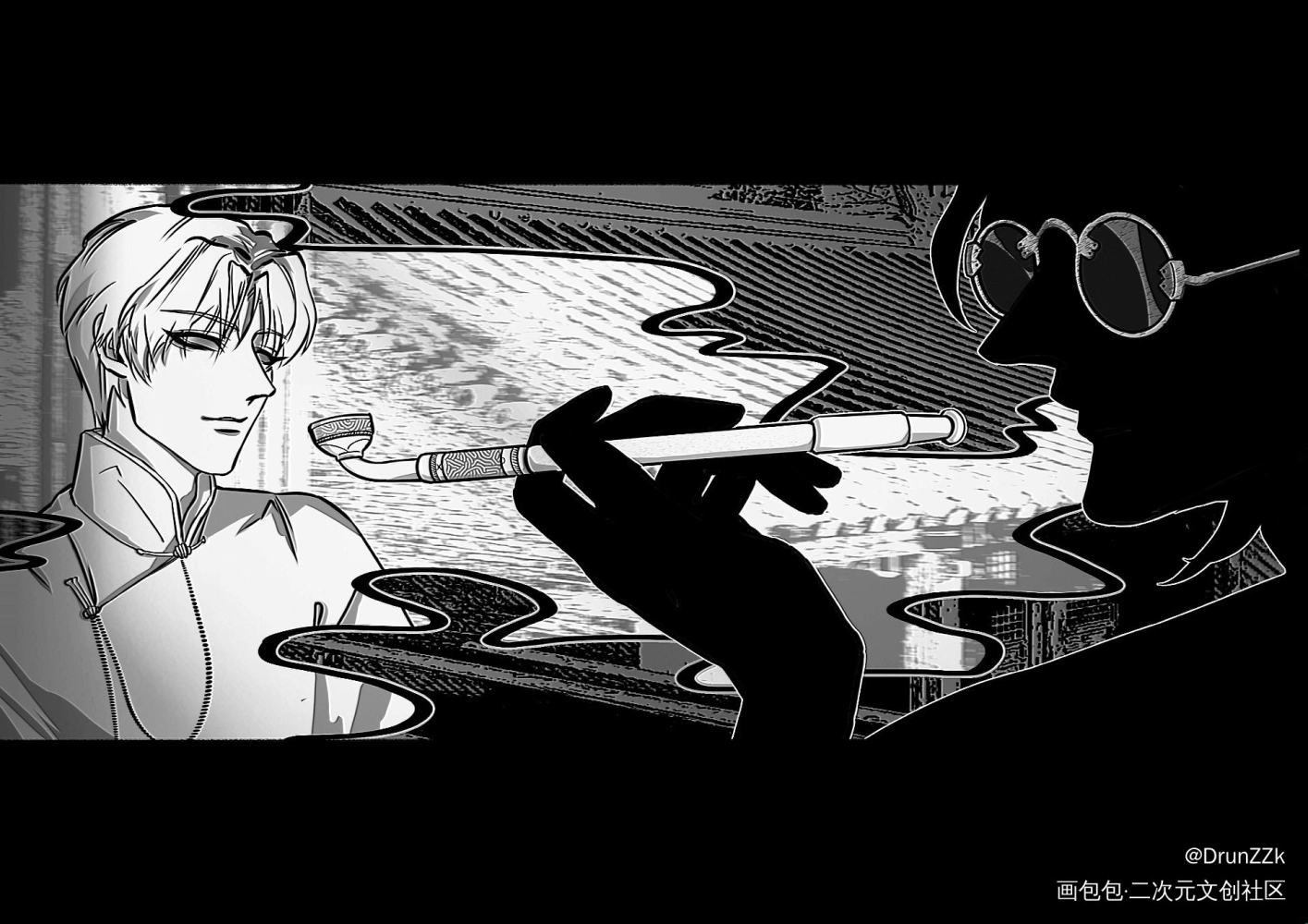 似幻_盗墓笔记黑花黑瞎子解雨臣盗墓笔记同人画展征集绘画作品