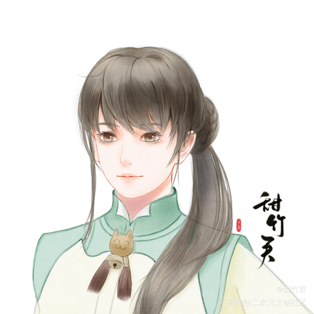 小缨子～_岑缨板绘涂古风人物同人古剑奇谭三人物头像绘画绘画作品