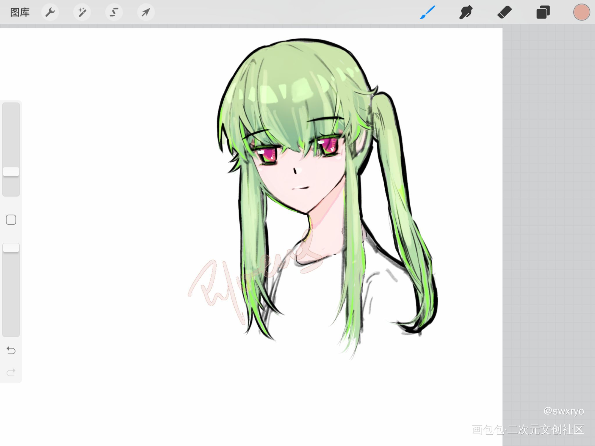 摸索中………_板绘涂绘画作品