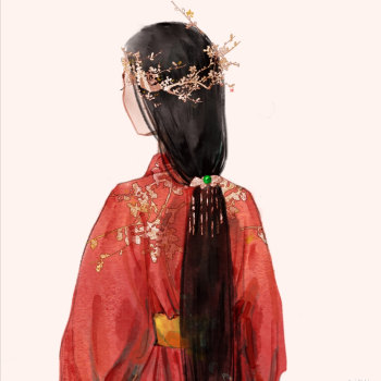 背影_板绘涂摸鱼页古风画画绘画练习板绘原创绘画作品