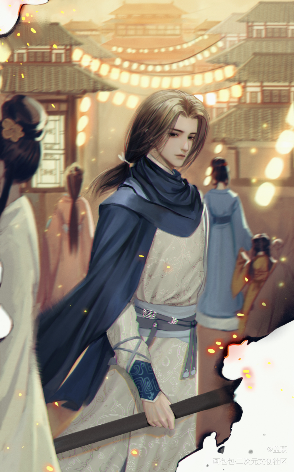 _秦时明月天行九歌盖聂绘画作品