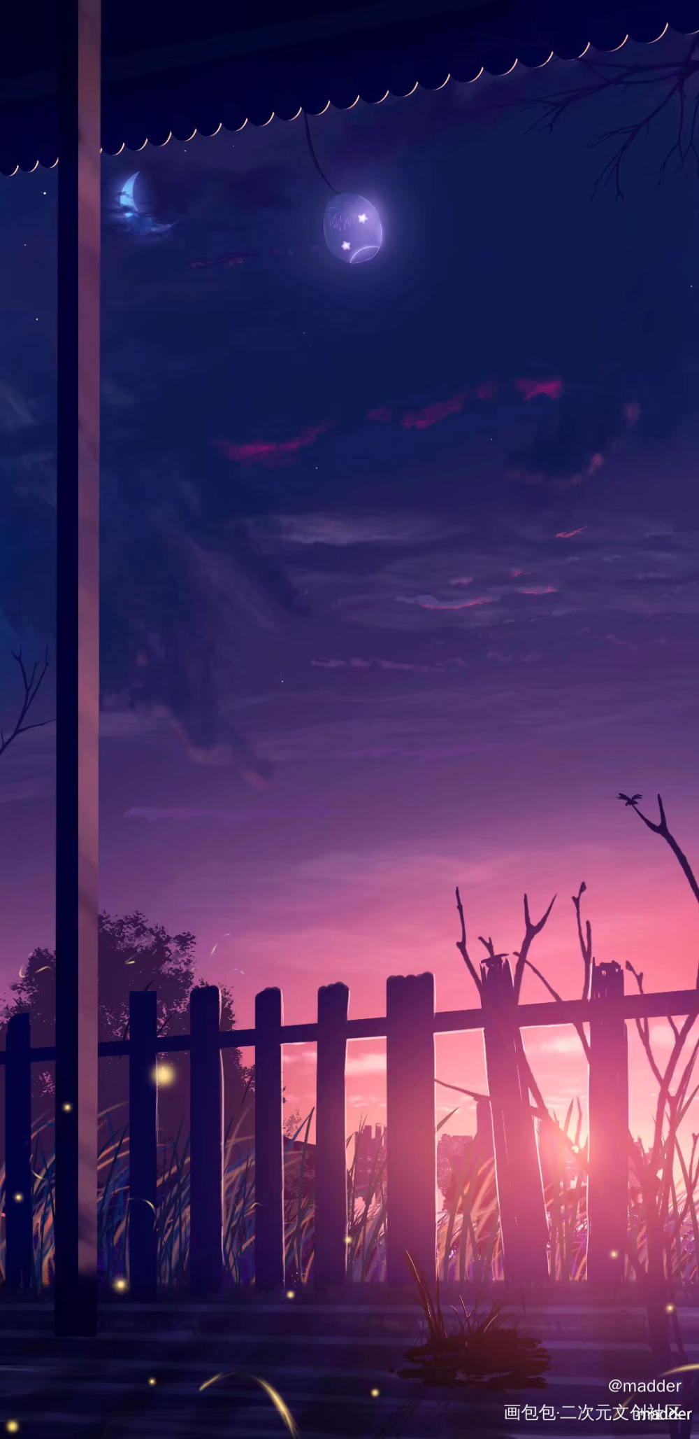 被遗忘的夏天_厚涂日系萌新场景板绘绘画作品