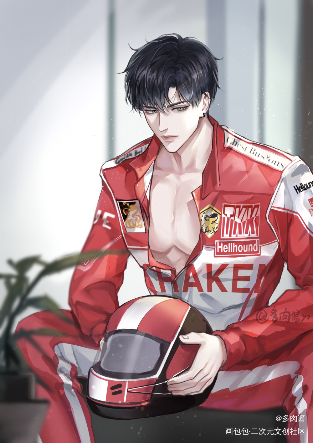 赛车手11_光与夜之恋萧逸摸鱼绘画作品