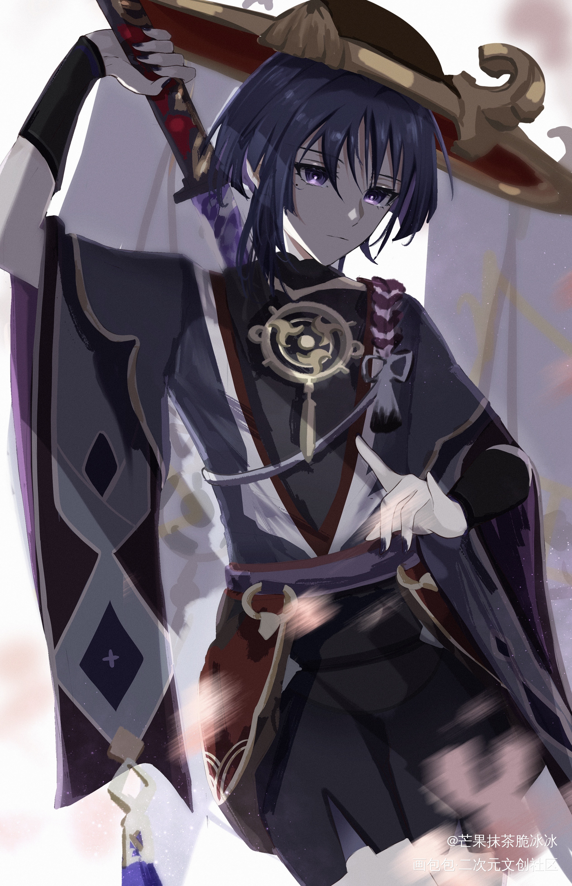 “人偶的终点”——国崩_原神散兵板绘涂伪厚涂日系插画摸鱼二次元板绘绘画作品