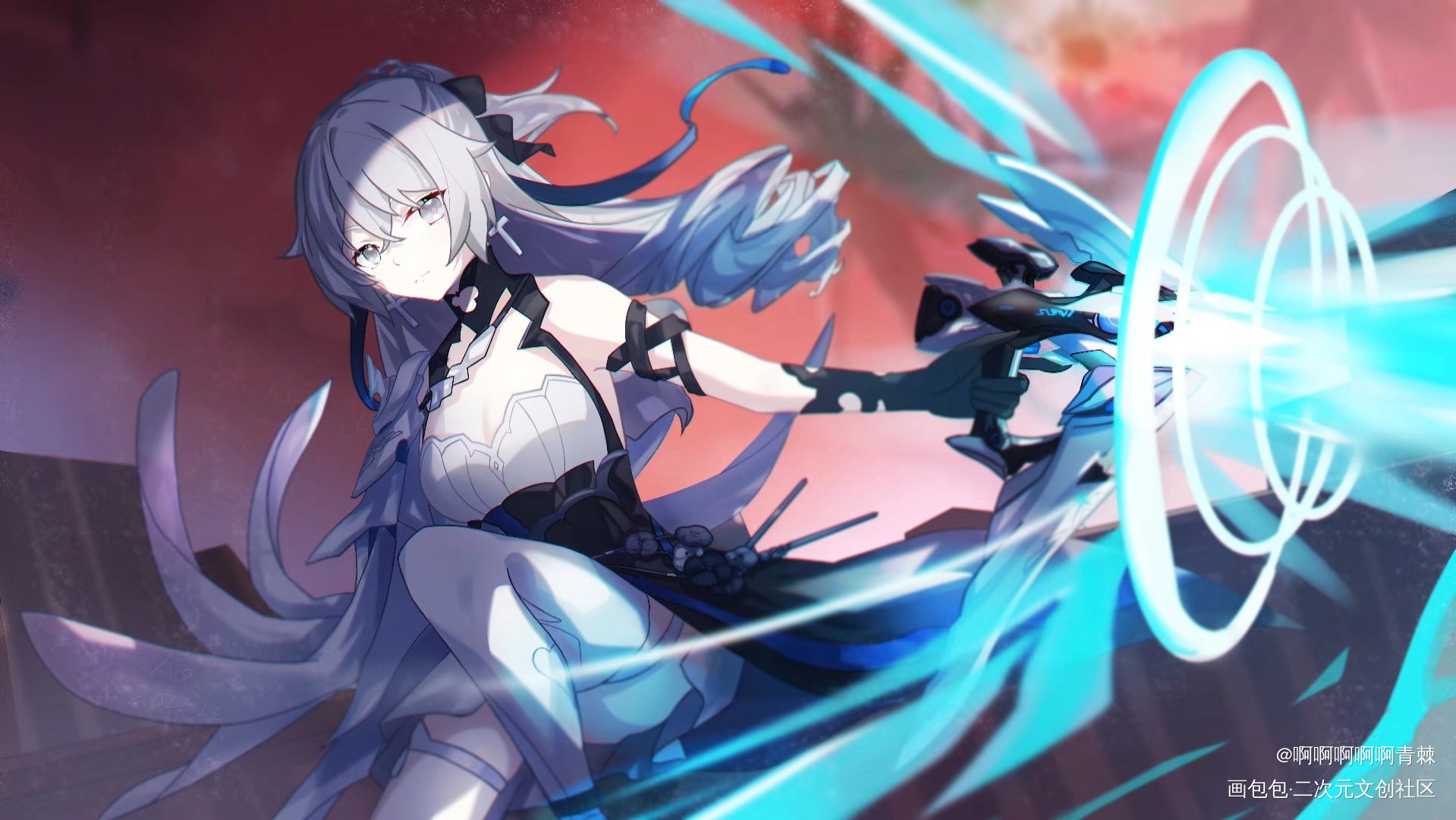 后崩大鸭鸭_布洛妮娅插画同人后崩坏书二次元板绘崩坏三绘画作品