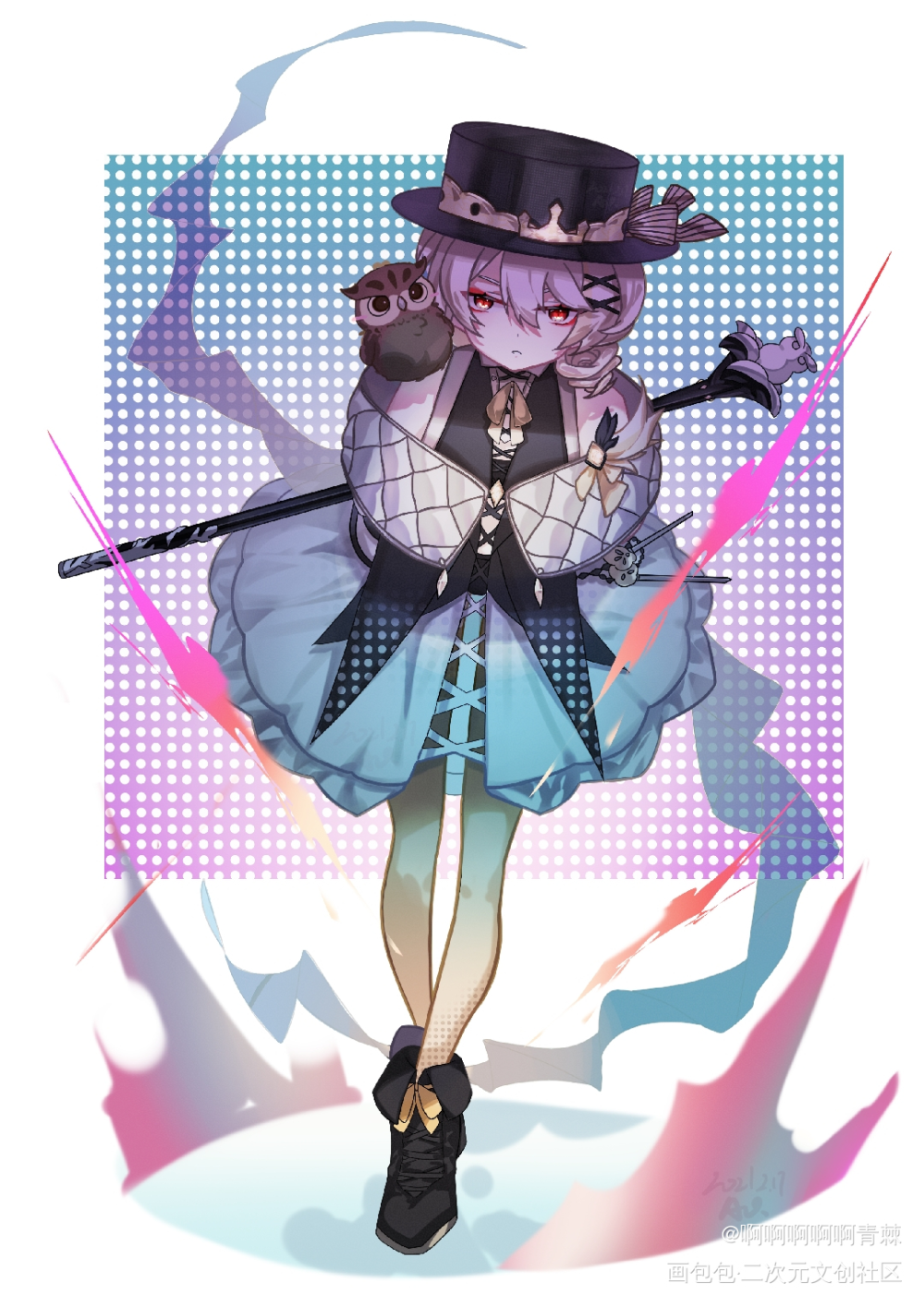 oc女鹅_个人设计插画创意原创角色插画二次元板绘绘画作品