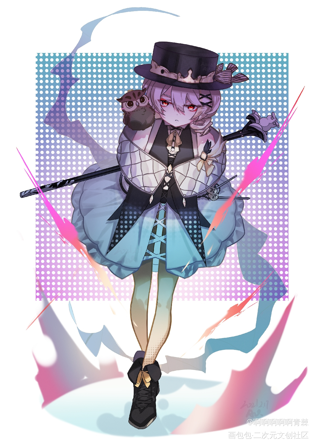 oc女鹅_个人设计插画创意原创角色插画二次元板绘绘画作品