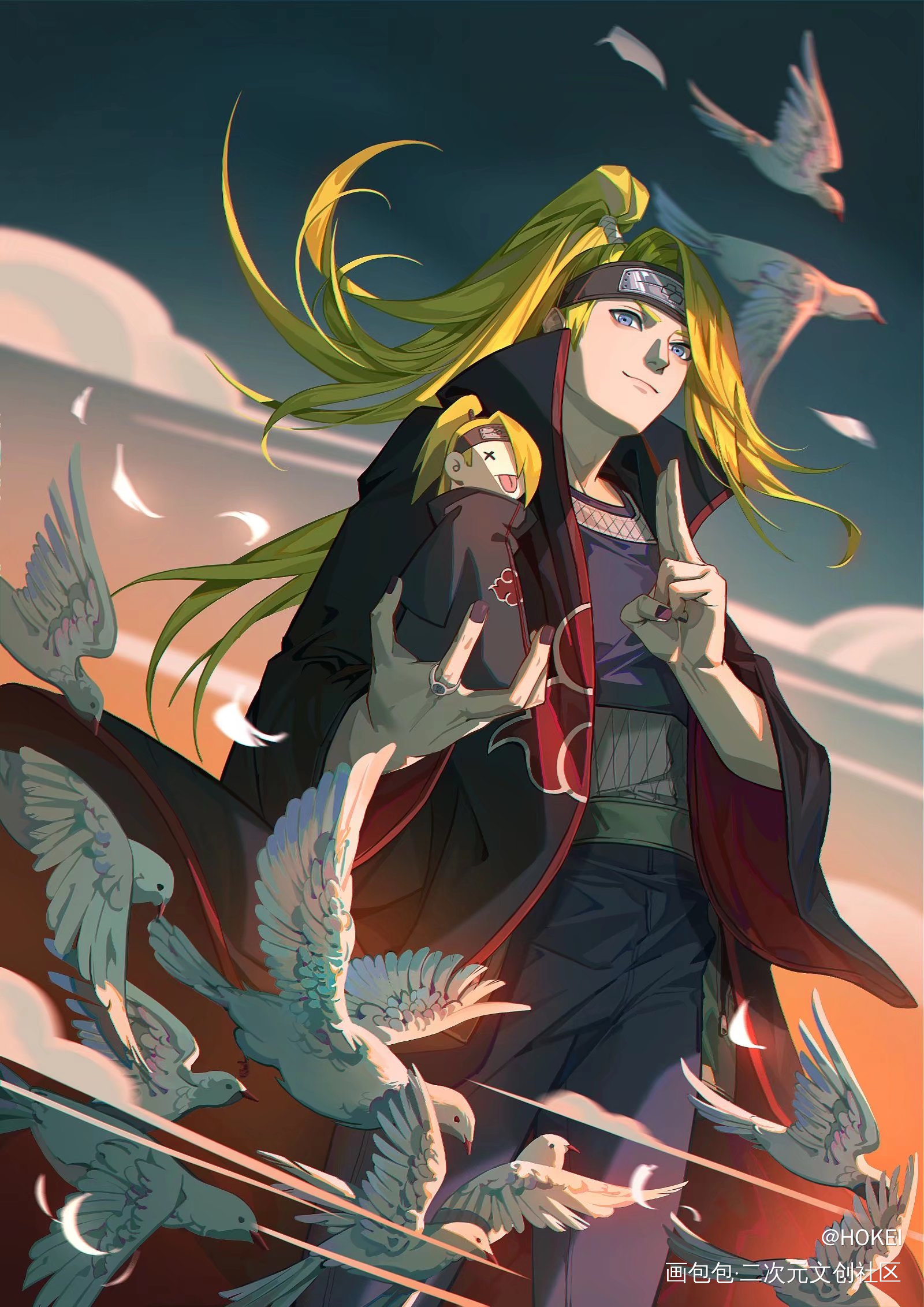 迪达拉_火影忍者迪达拉插画绘画绘画作品