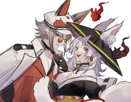 🦊母子_绘画作品