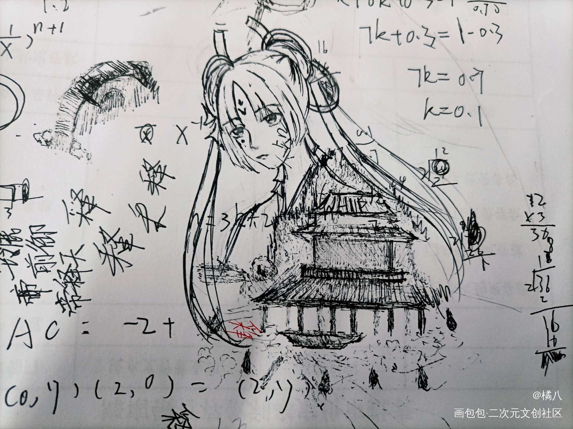 摸个美女_阴阳师二创绘画作品