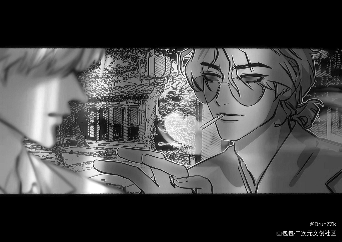 寻_盗墓笔记黑花黑瞎子解雨臣盗墓笔记同人画展征集绘画作品