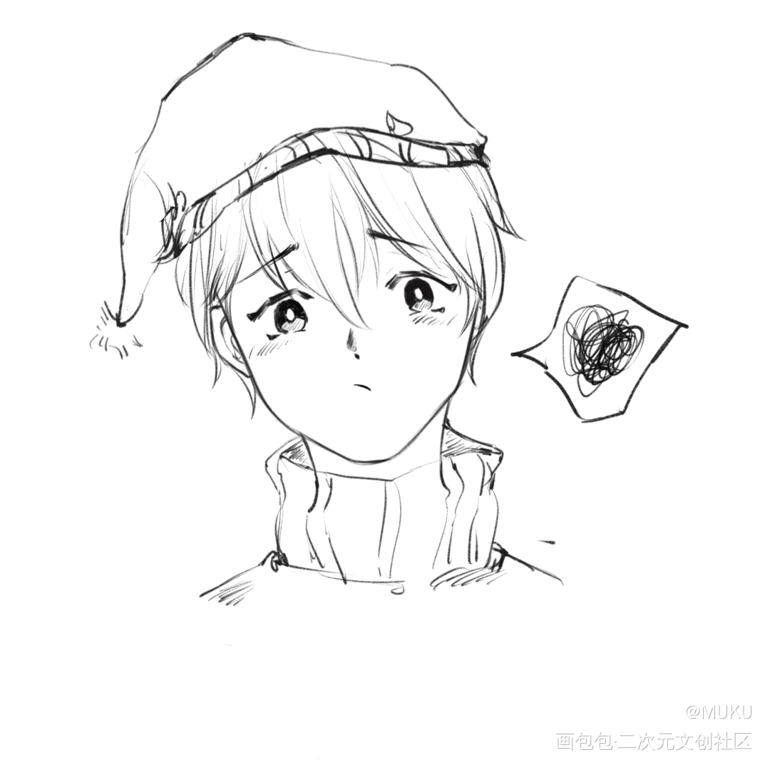 拒绝帽子_手绘摸鱼绘画作品